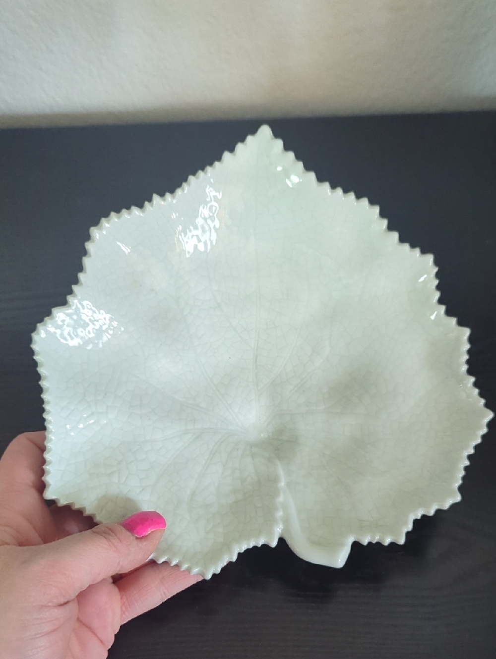 Leaf-Shaped Ceramic Dish